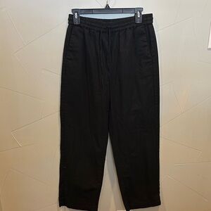 J. Crew Black linen wide leg pull on pants